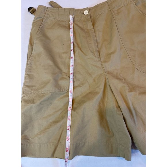 Liz Claiborne Mens Bermuda Chino Shorts 100% Cotton Belt Waist Khaki Size 10 - Picture 4 of 7